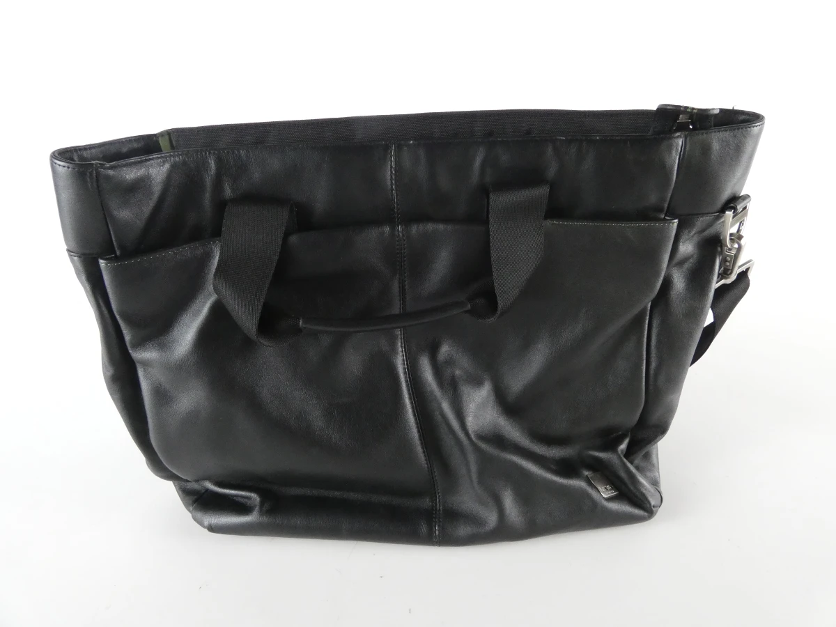 Luxe Knomo Zwarte leren laptoptas - foto 2