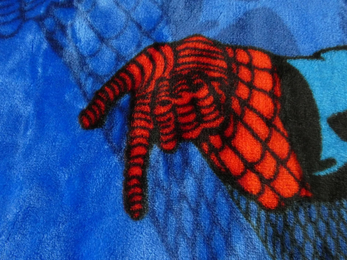 Blauwe fleece deken met Spider-Man print - foto 4
