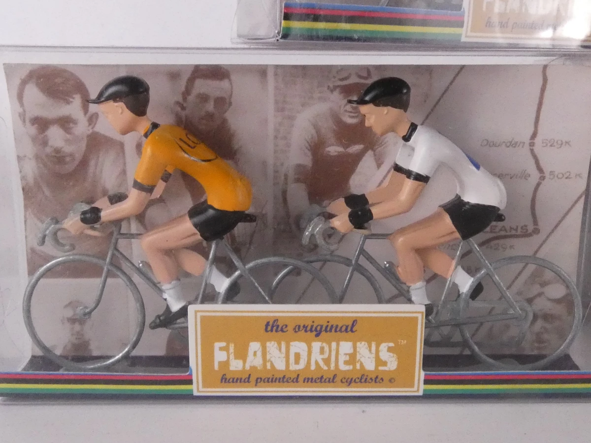 Set handgeschilderde metalen wielrenners Flandriens - foto 6