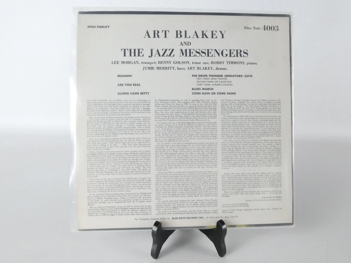 Vinylplaat Art Blakey and The Jazz Messengers - Blue Note 4003 - foto 6
