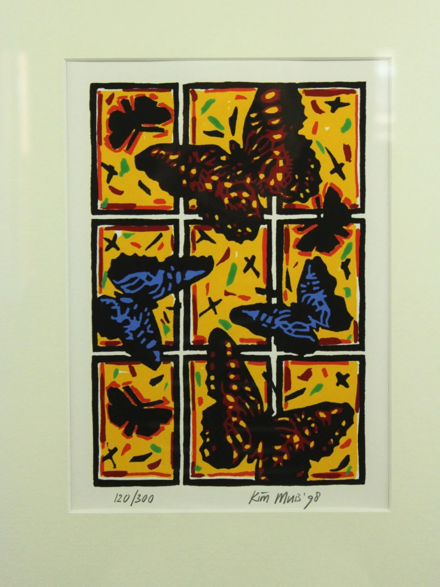 Zeefdruk met vlinders - Kim Muis 1998 - foto 2
