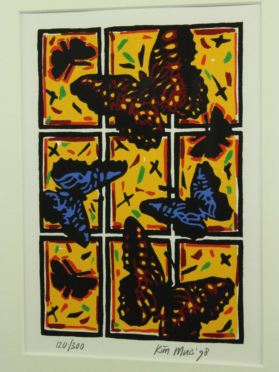 Zeefdruk met vlinders - Kim Muis 1998 - foto 3