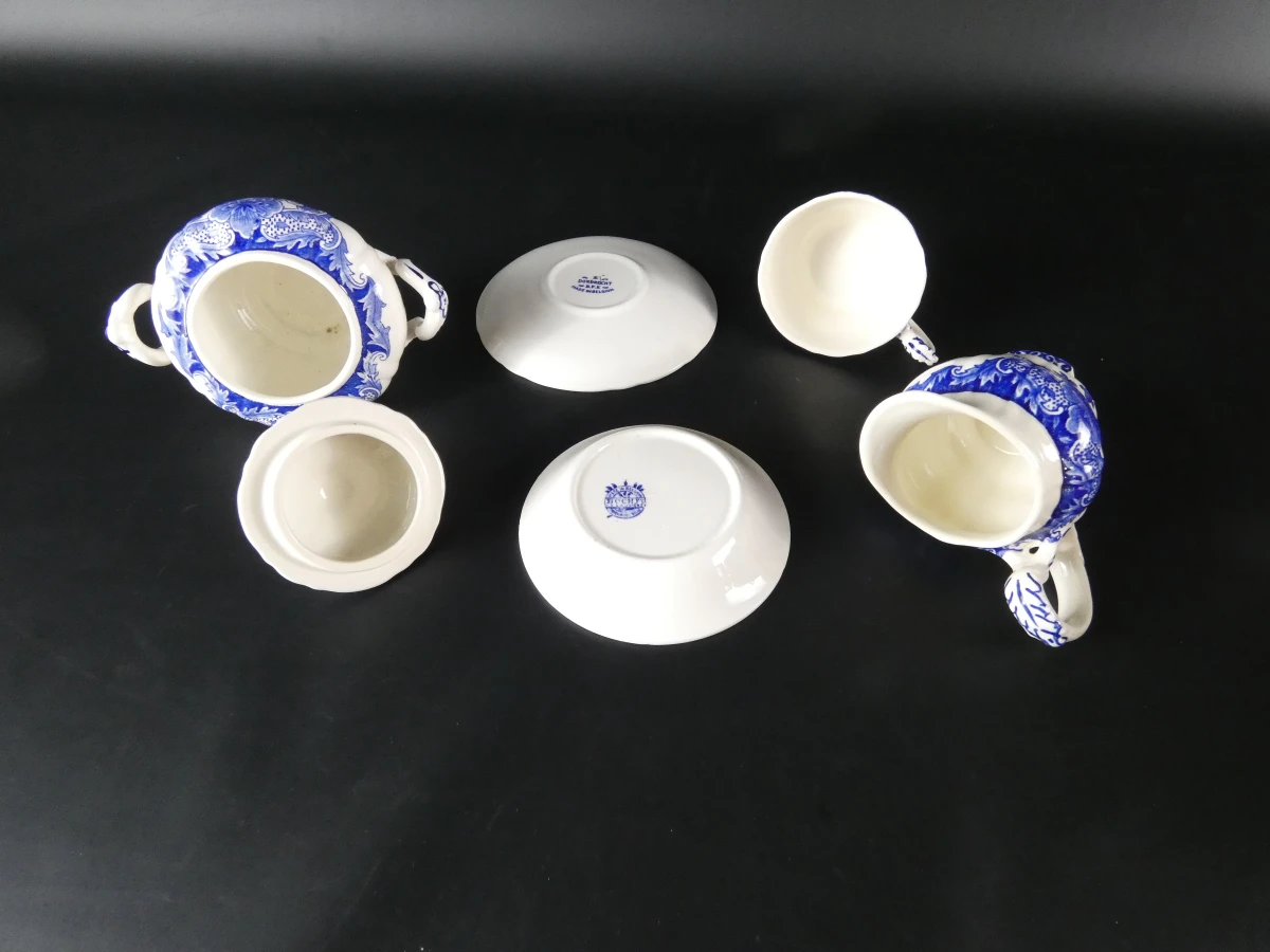 Blauw-wit servies Dordrecht B.F.K. Made in Belgium(66 stuks) - foto 5