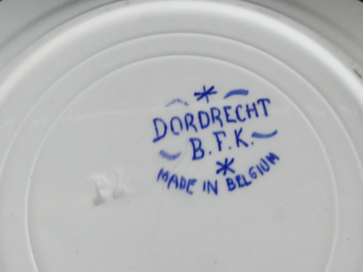 Blauw-wit servies Dordrecht B.F.K. Made in Belgium(66 stuks) - foto 26
