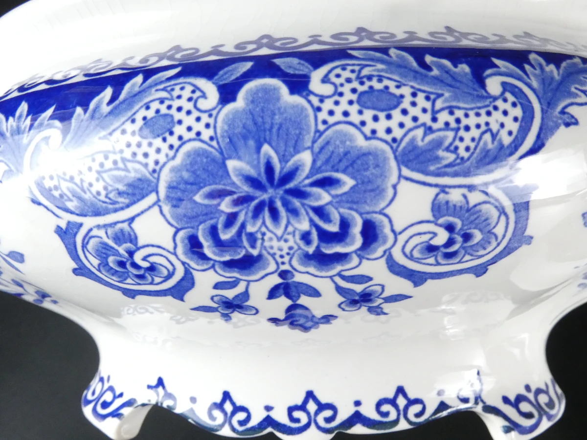 Blauw-wit servies Dordrecht B.F.K. Made in Belgium(66 stuks) - foto 33