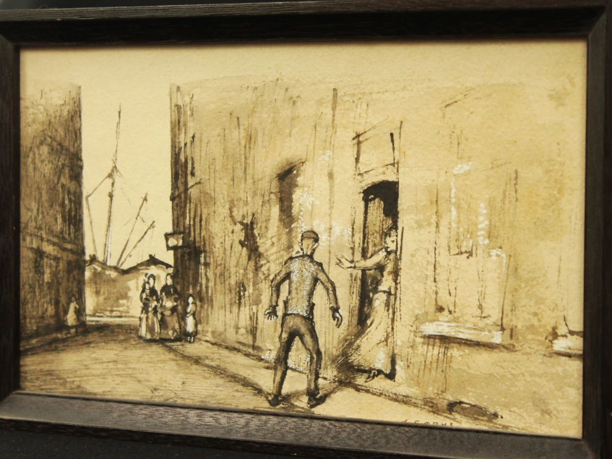 Jaak Gorus (1901–1981)- Straatscène in het Antwerpse havenkwartier - foto 3