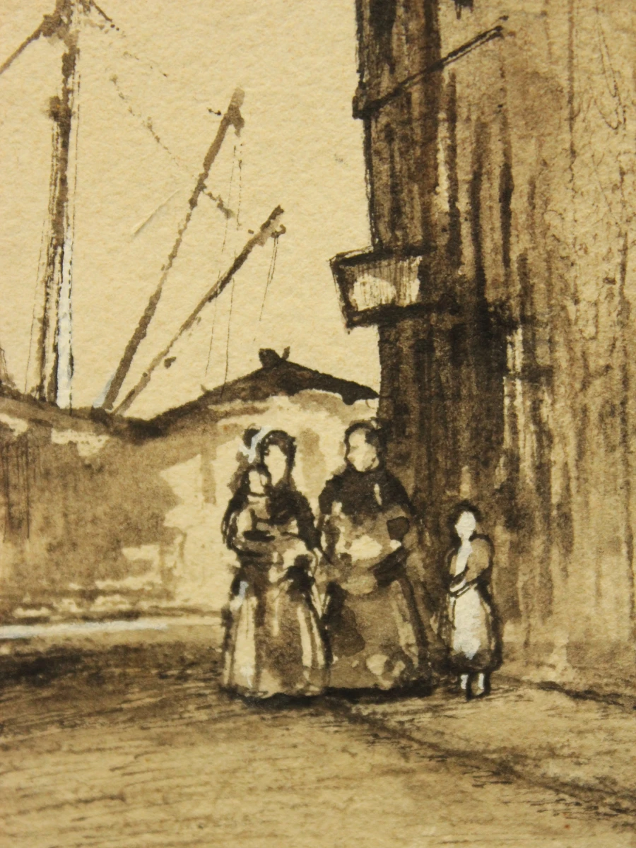 Jaak Gorus (1901–1981)- Straatscène in het Antwerpse havenkwartier - foto 5