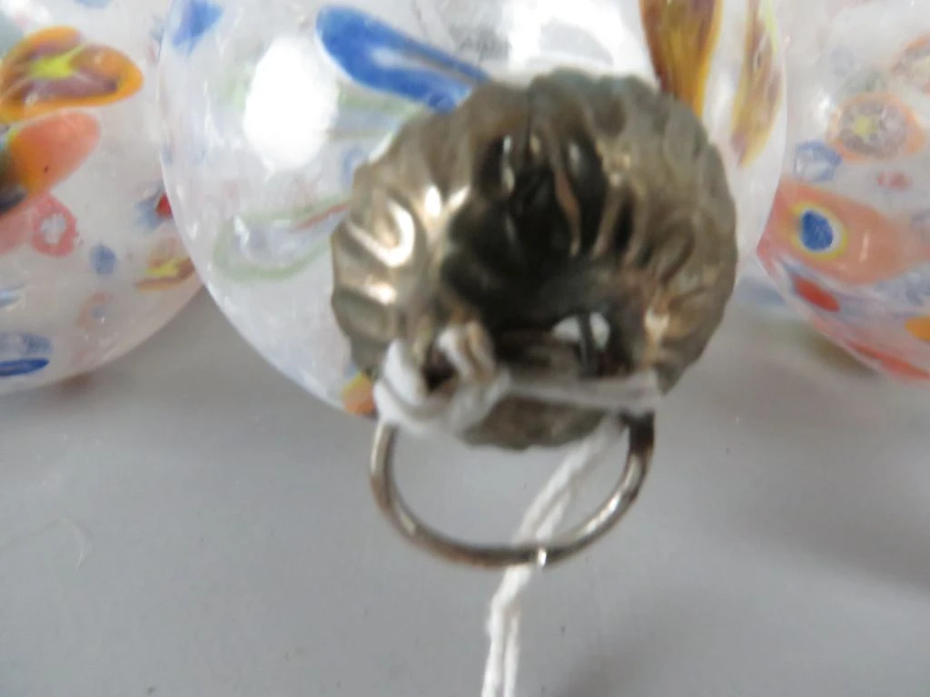 Set van 10 kleurrijke glazen kerstballen fair trade - foto 4