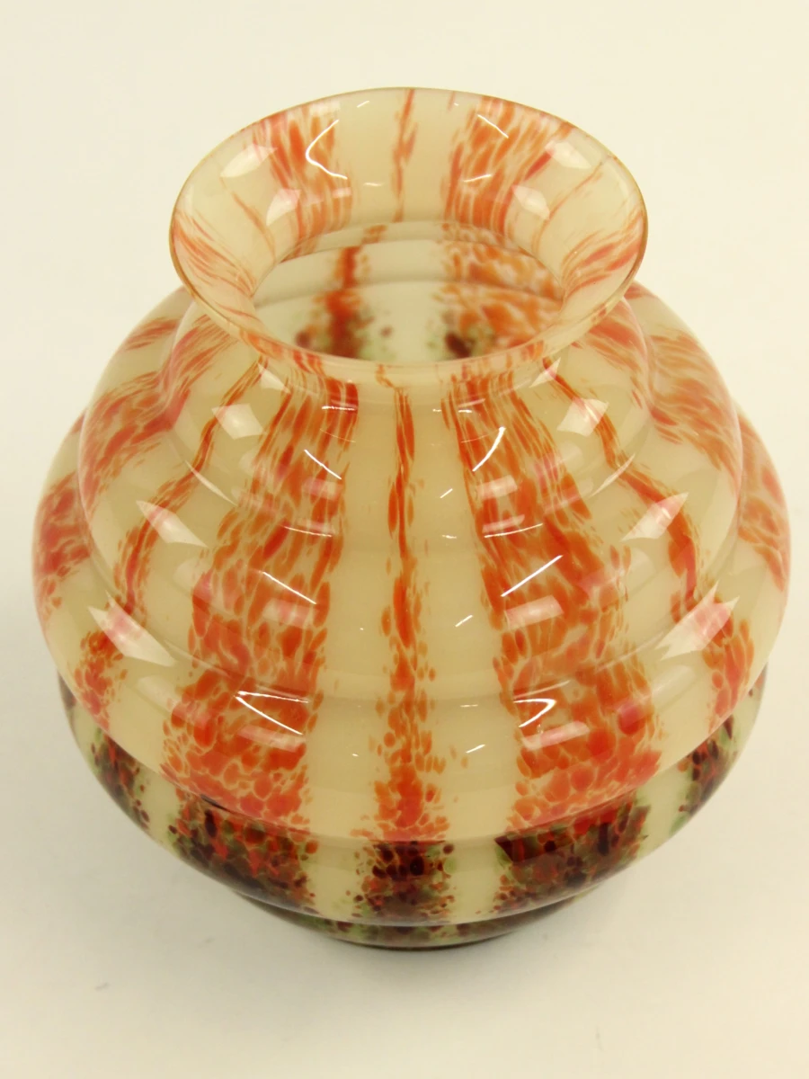 Ernst Steinwald & Co.- Art Deco spatterglas vaas - ca. 1930 - foto 2