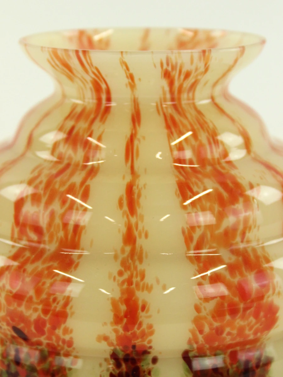 Ernst Steinwald & Co.- Art Deco spatterglas vaas - ca. 1930 - foto 3