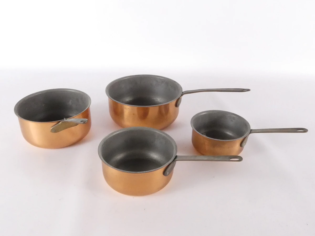 Set koperen pannetjes en ovenschalen(6 stuks) - foto 7