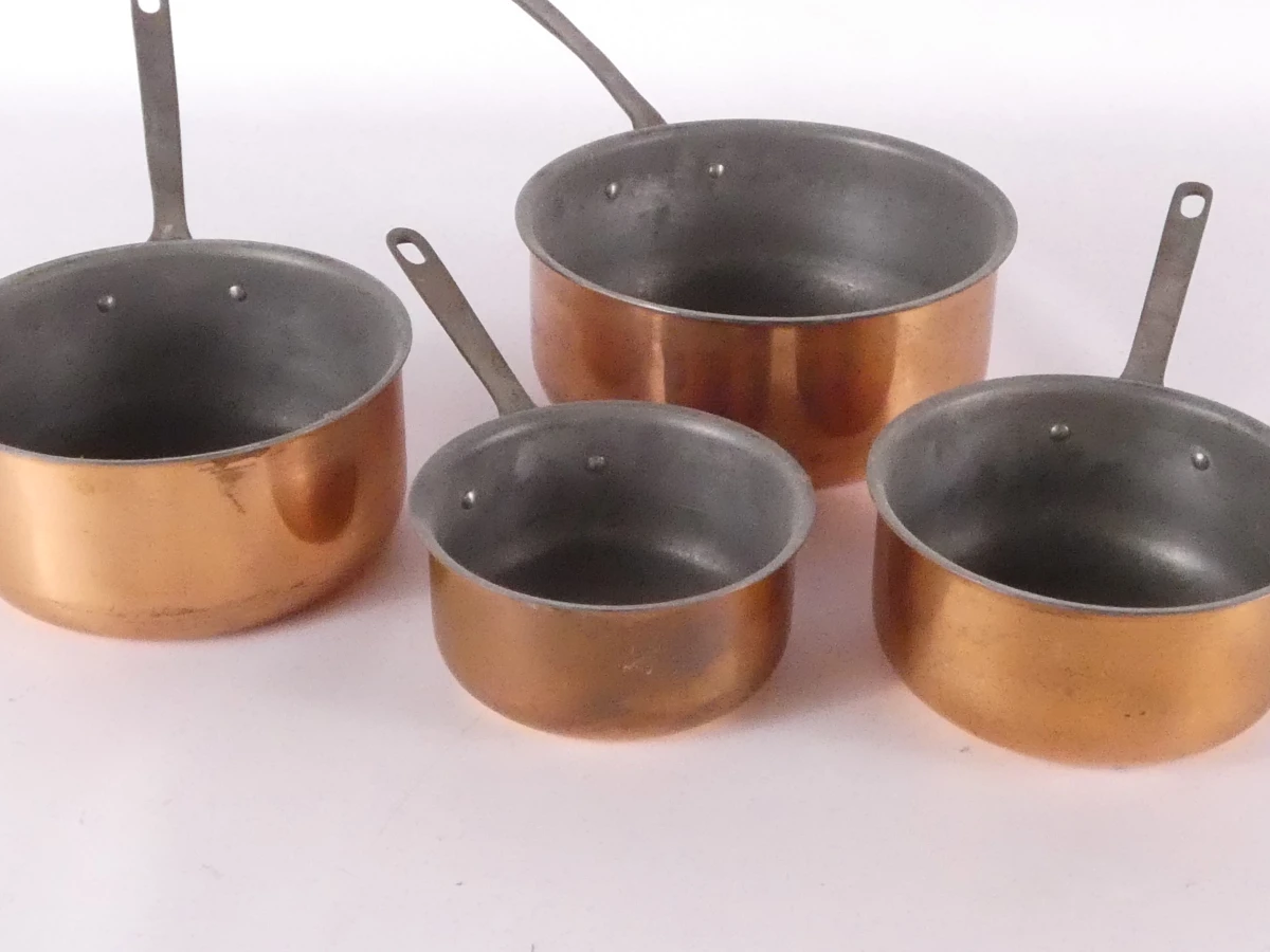 Set koperen pannetjes en ovenschalen(6 stuks) - foto 12