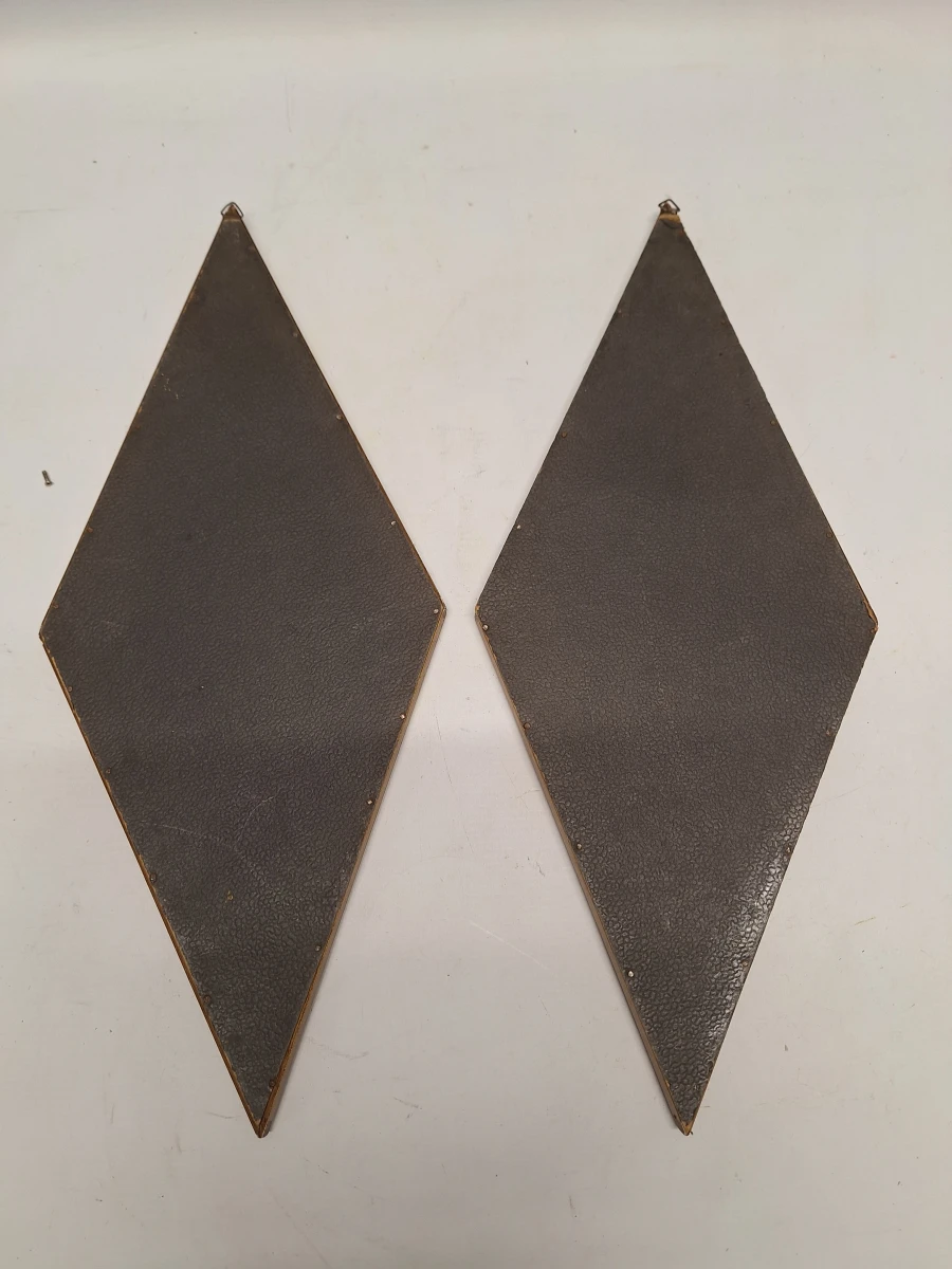 Set van 2 ruitvormige Art Deco-wandlijsten met damesportretten - ca. 1920–1930 - foto 9