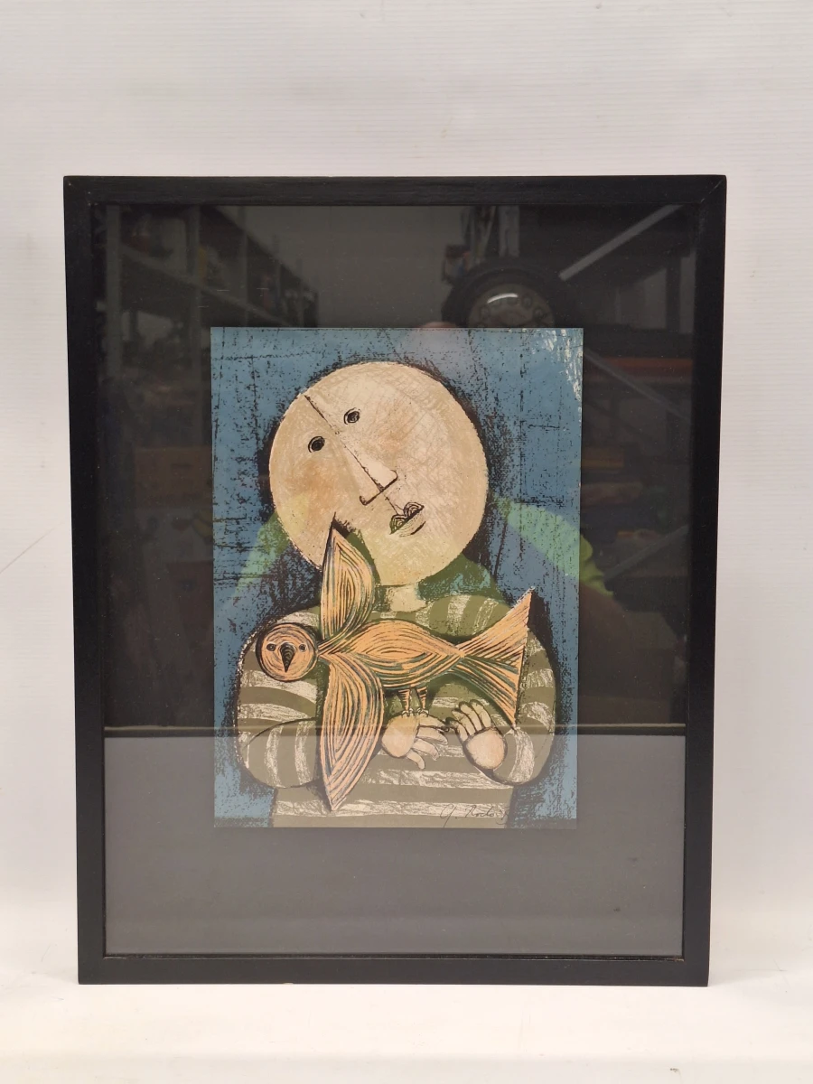 Set van 2 ingelijste reproducties naar Graciela Rodo Boulanger - kinderen met vogels - foto 2
