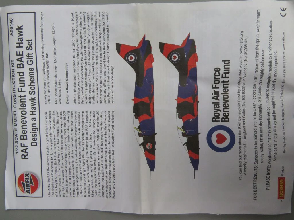 Modelbouwset RAF Benevolent Fund BAE Hawk 1/72 schaal - foto 8