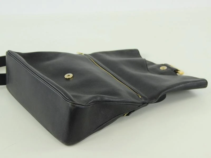 Vintage Delvaux schoudertas met hoge klep en D-sluiting - ca. jaren 1970–1980 - foto 6