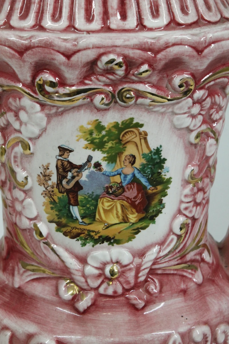 Klassieke Italiaanse keramieken dekselvaas - foto 3