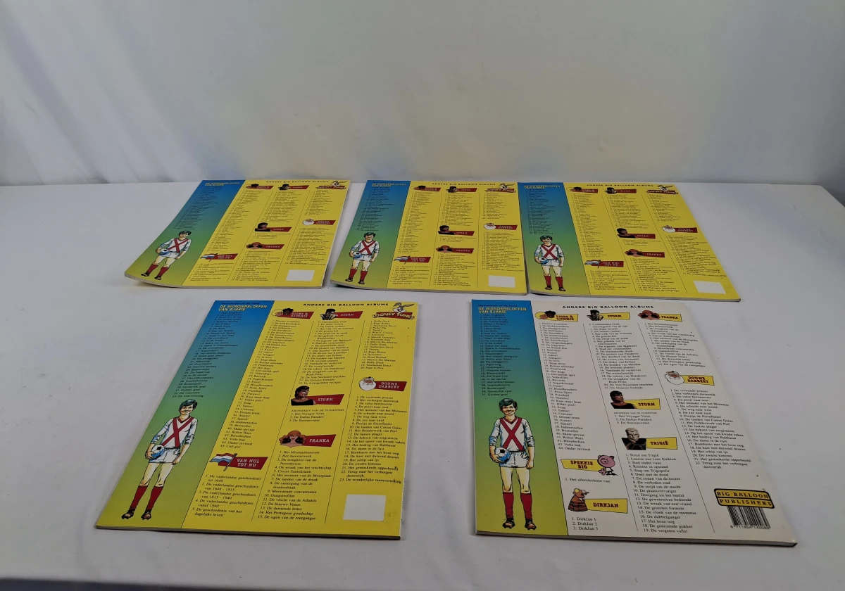 Set van 10 vintage voetbalstripboeken: De Wondersloffen van Sjakie - foto 6