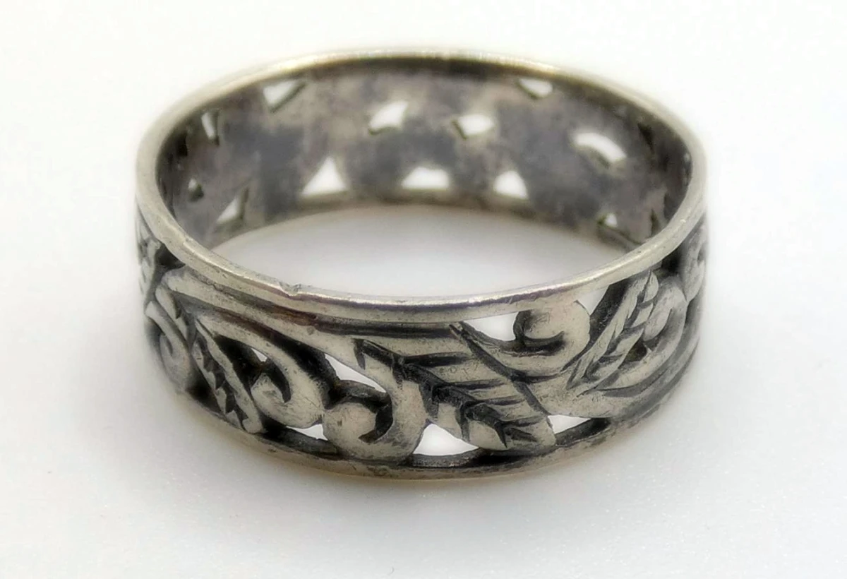 Zilveren openwork ring - maat 53 - foto 5