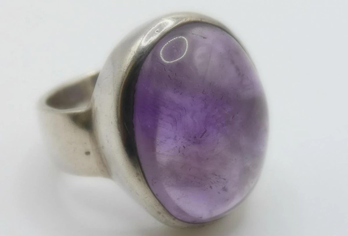 Zilveren ring met amethist - maat 53 - foto 4