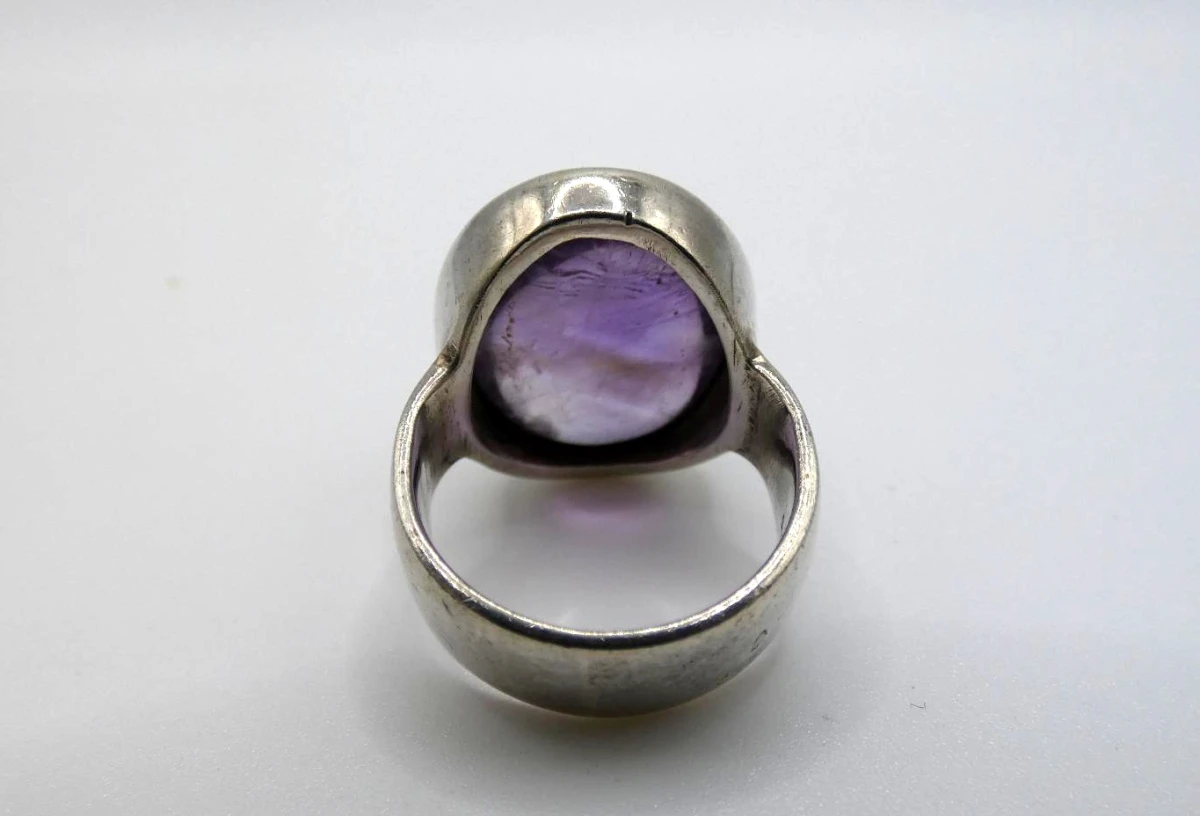 Zilveren ring met amethist - maat 53 - foto 2