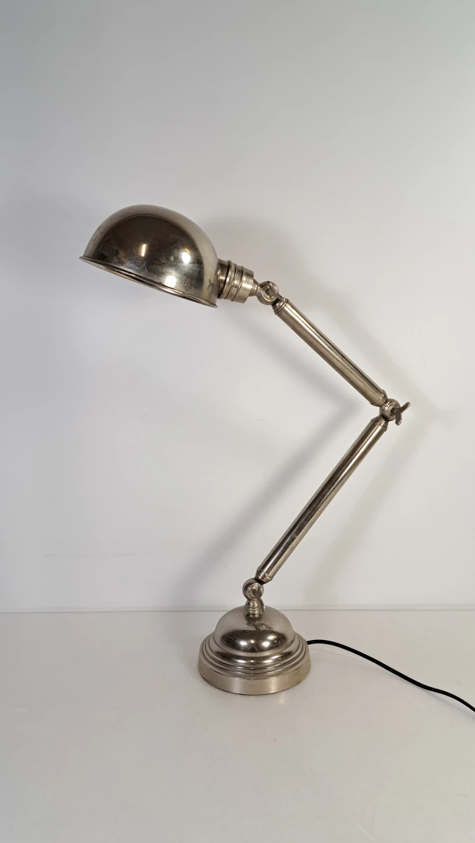 Verstelbare metalen industriële bureaulamp met bolvormige kap - foto 6