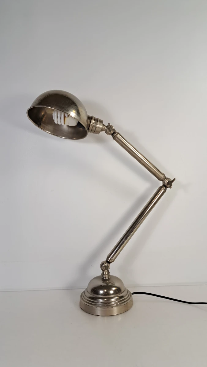 Verstelbare metalen industriële bureaulamp met bolvormige kap - foto 11