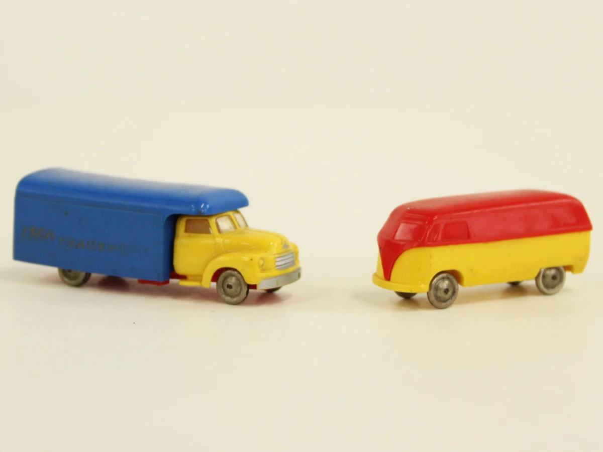 gemengde verzameling originele LEGO HO 1:87 voertuigen uit circa 1955–1964 - foto 4