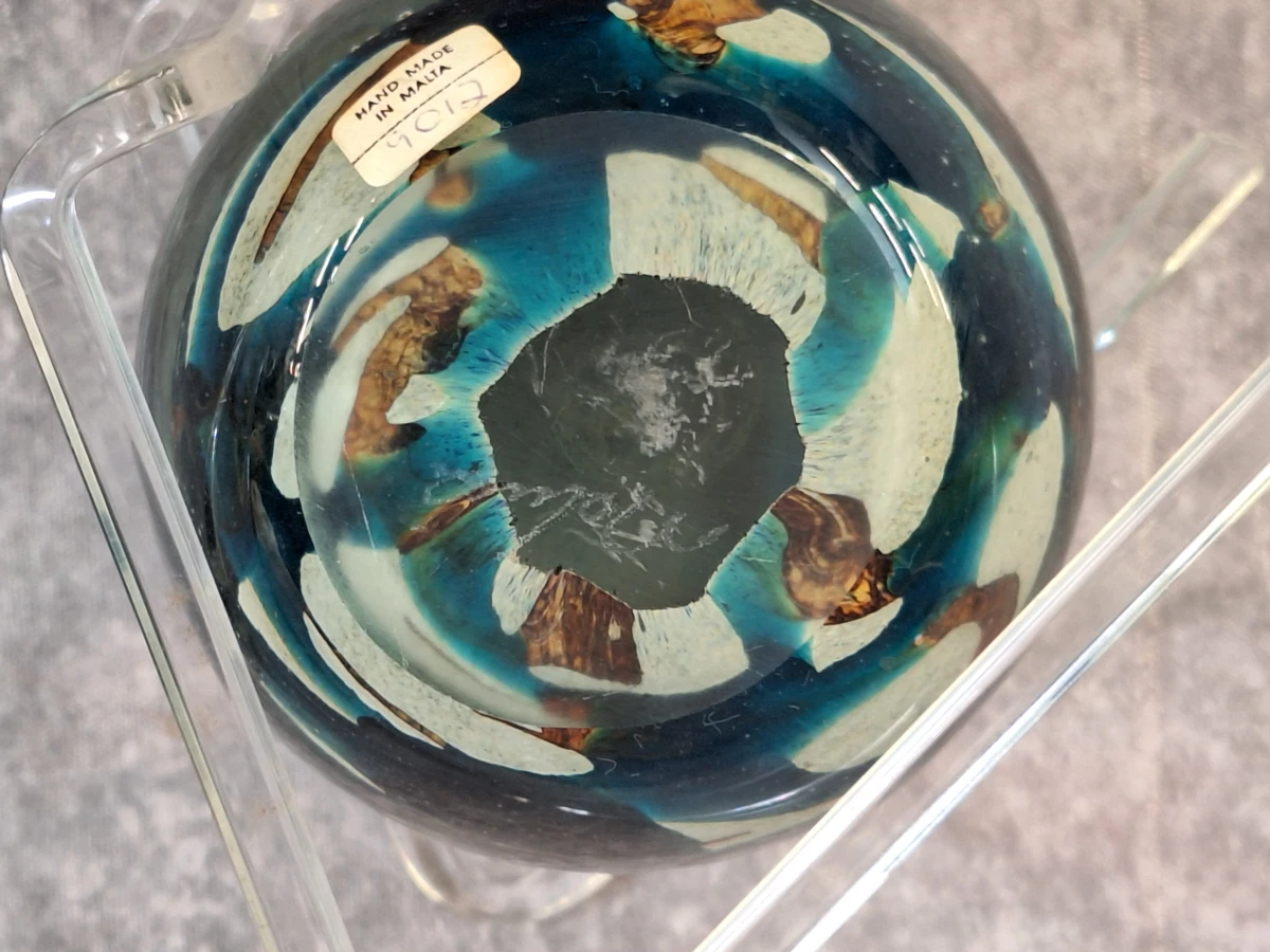 Mdina Glass presse-papier met 'Tiger' patroon - foto 3
