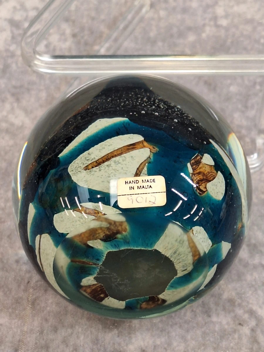 Mdina Glass presse-papier met 'Tiger' patroon - foto 2