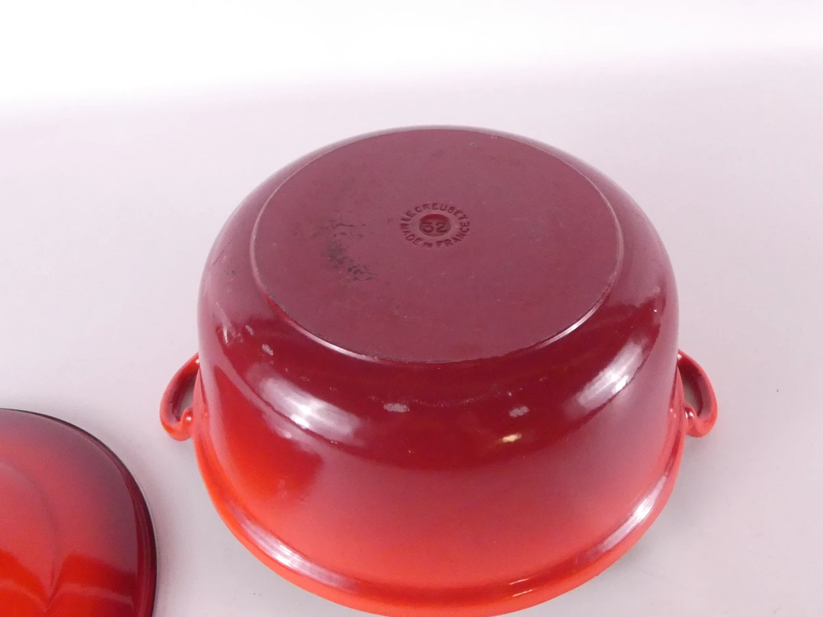 Vintage Le Creuset gietijzeren braadpan nr. 32 - foto 8