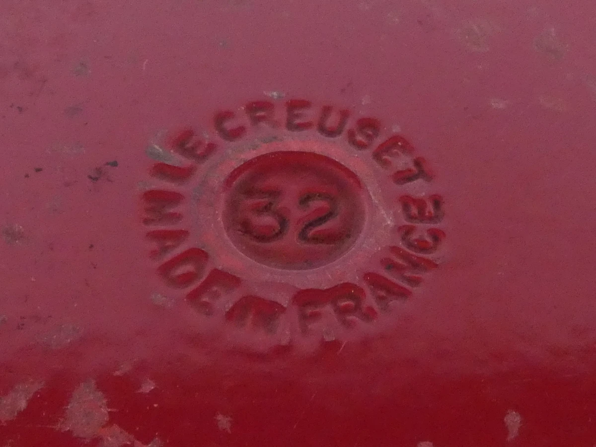 Vintage Le Creuset gietijzeren braadpan nr. 32 - foto 9