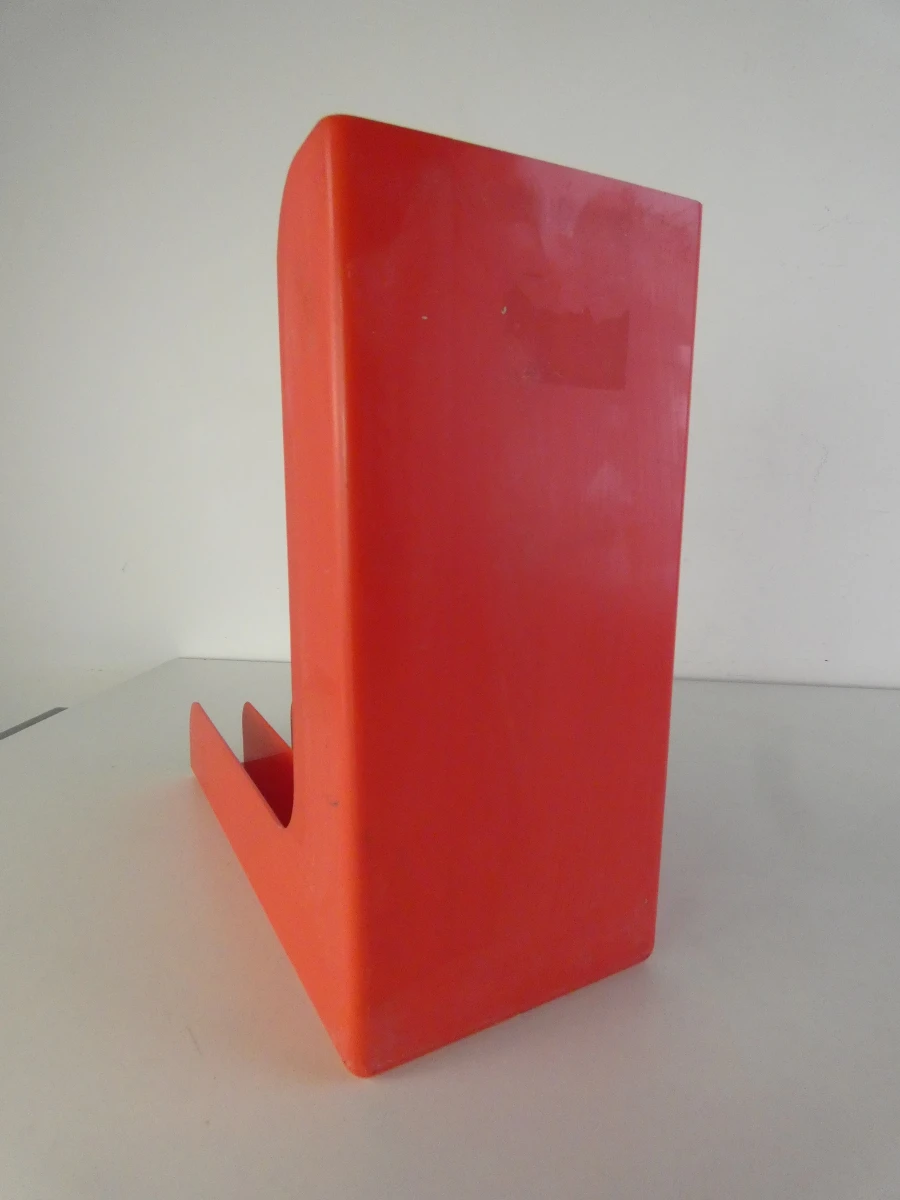 Set van 3 vintage platen- / LP-houders in rood kunststof - foto 19