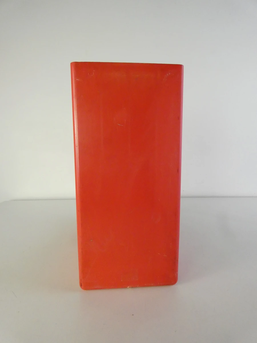 Set van 3 vintage platen- / LP-houders in rood kunststof - foto 10