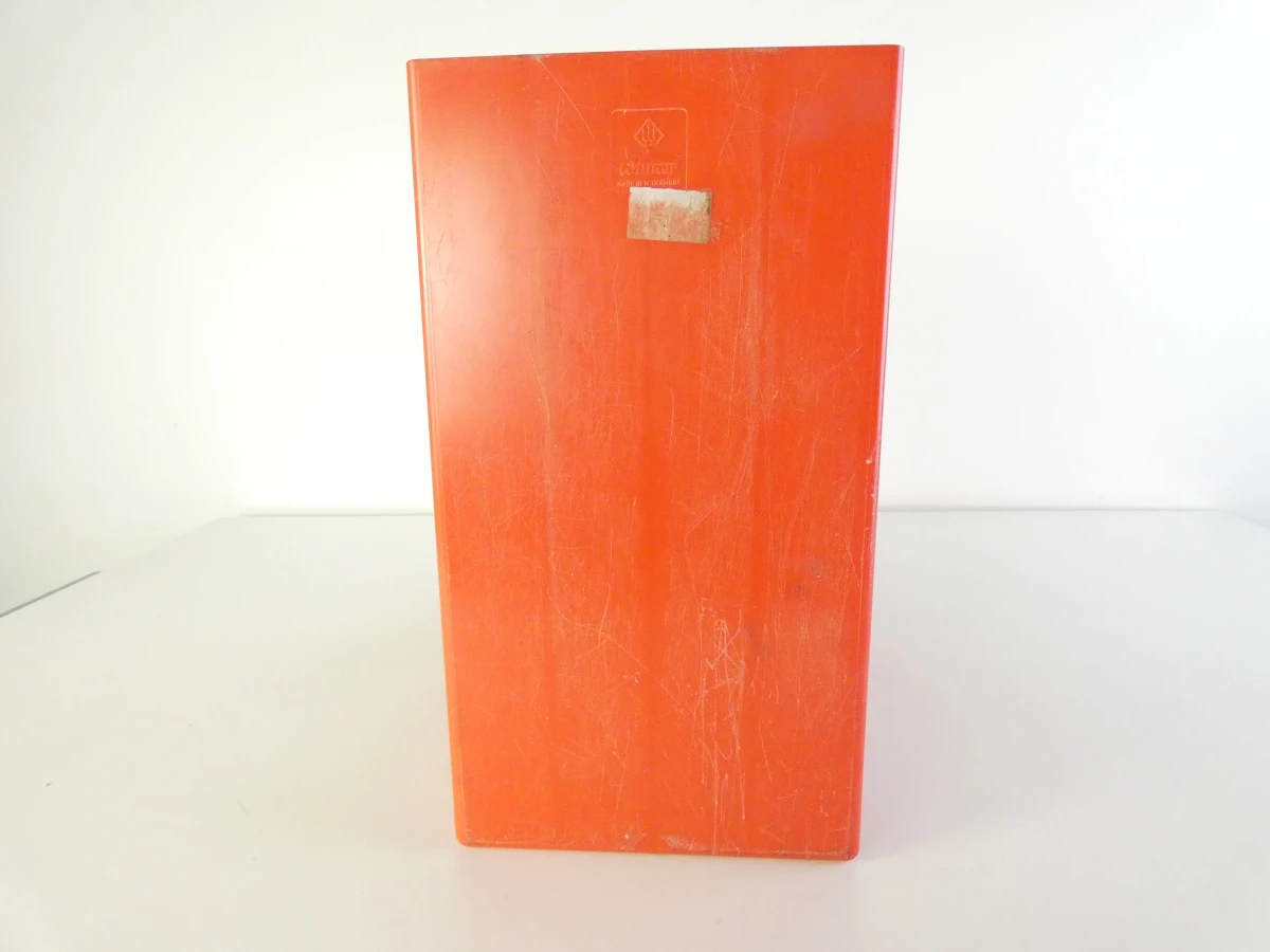 Set van 3 vintage platen- / LP-houders in rood kunststof - foto 6