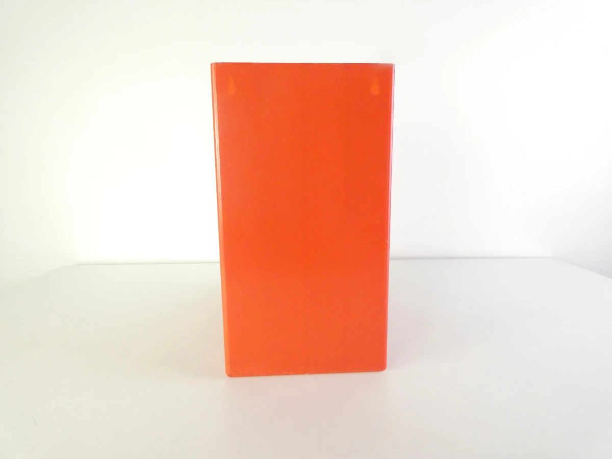 Set van 3 vintage platen- / LP-houders in rood kunststof - foto 4