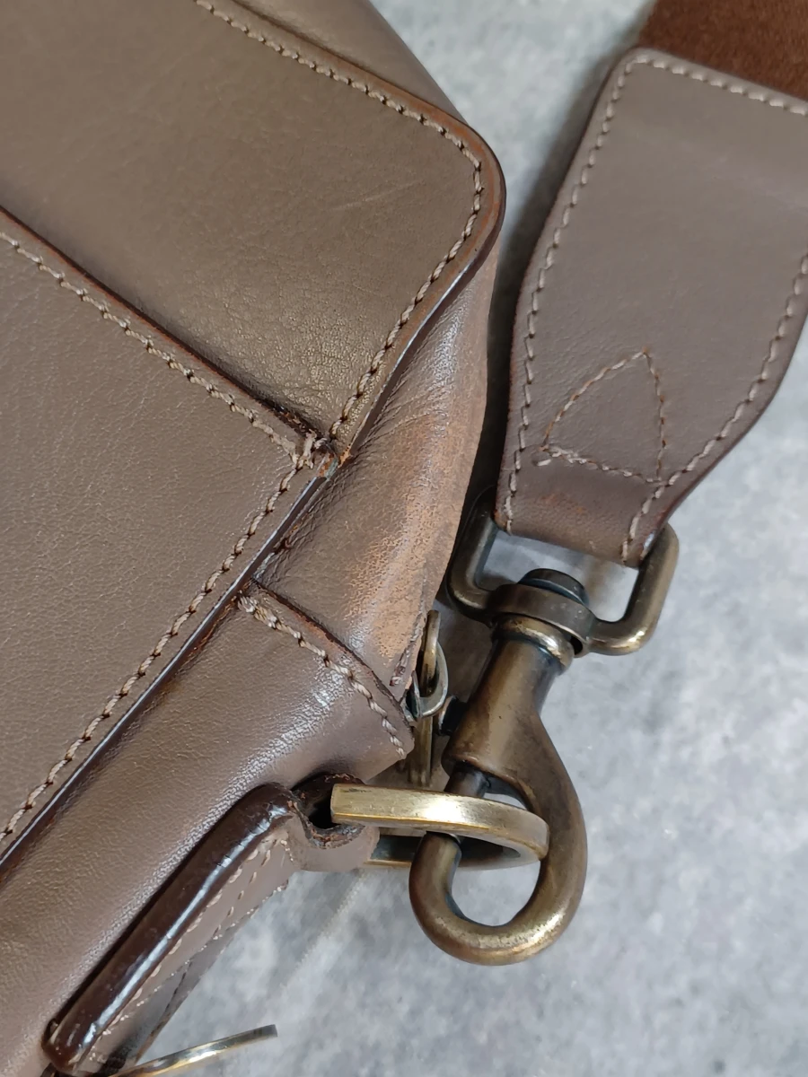 Mulberry schoudertas / crossbody in beige-taupe leder - foto 13