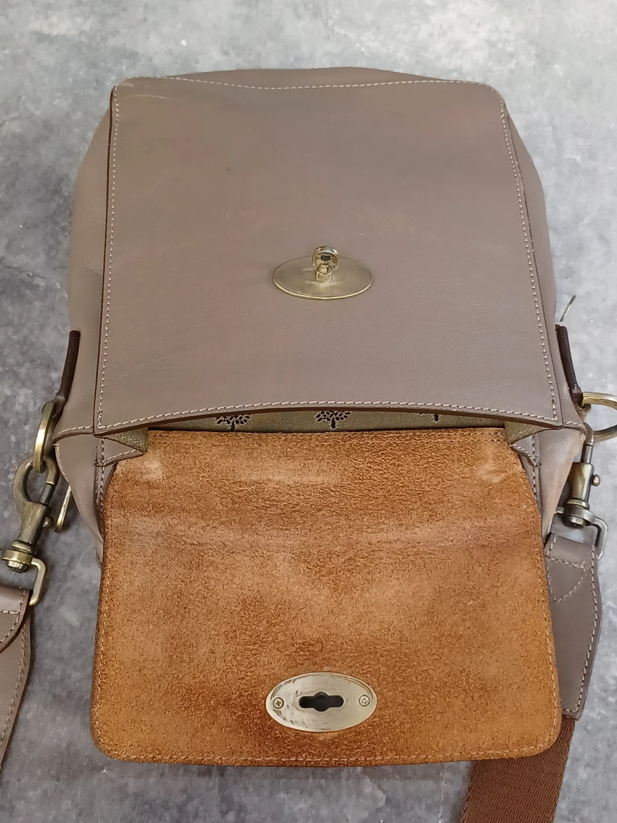 Mulberry schoudertas / crossbody in beige-taupe leder - foto 20