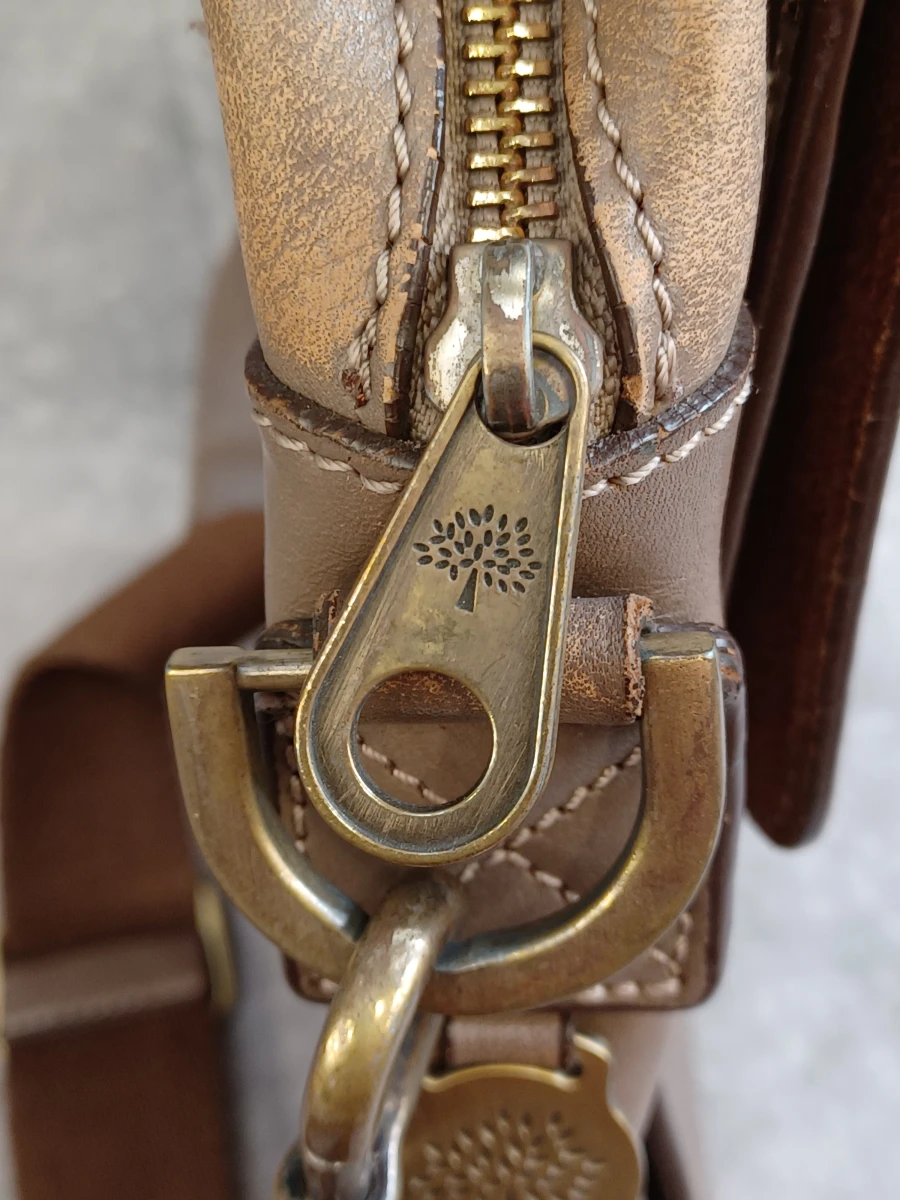 Mulberry schoudertas / crossbody in beige-taupe leder - foto 8