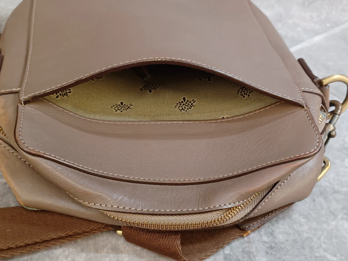 Mulberry schoudertas / crossbody in beige-taupe leder - foto 14