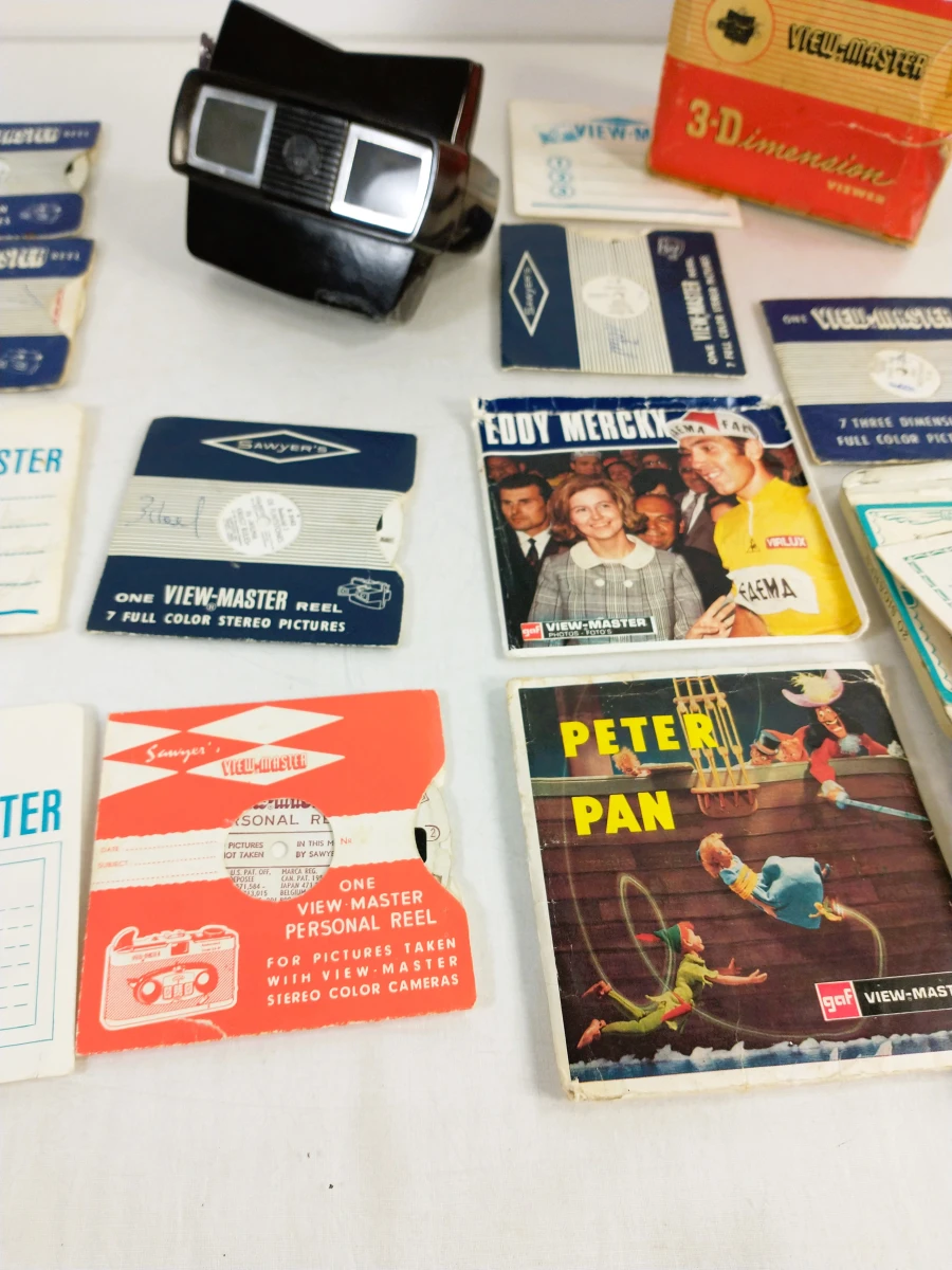 intage Sawyer’s View-Master Model E met doos en diverse reels - foto 2