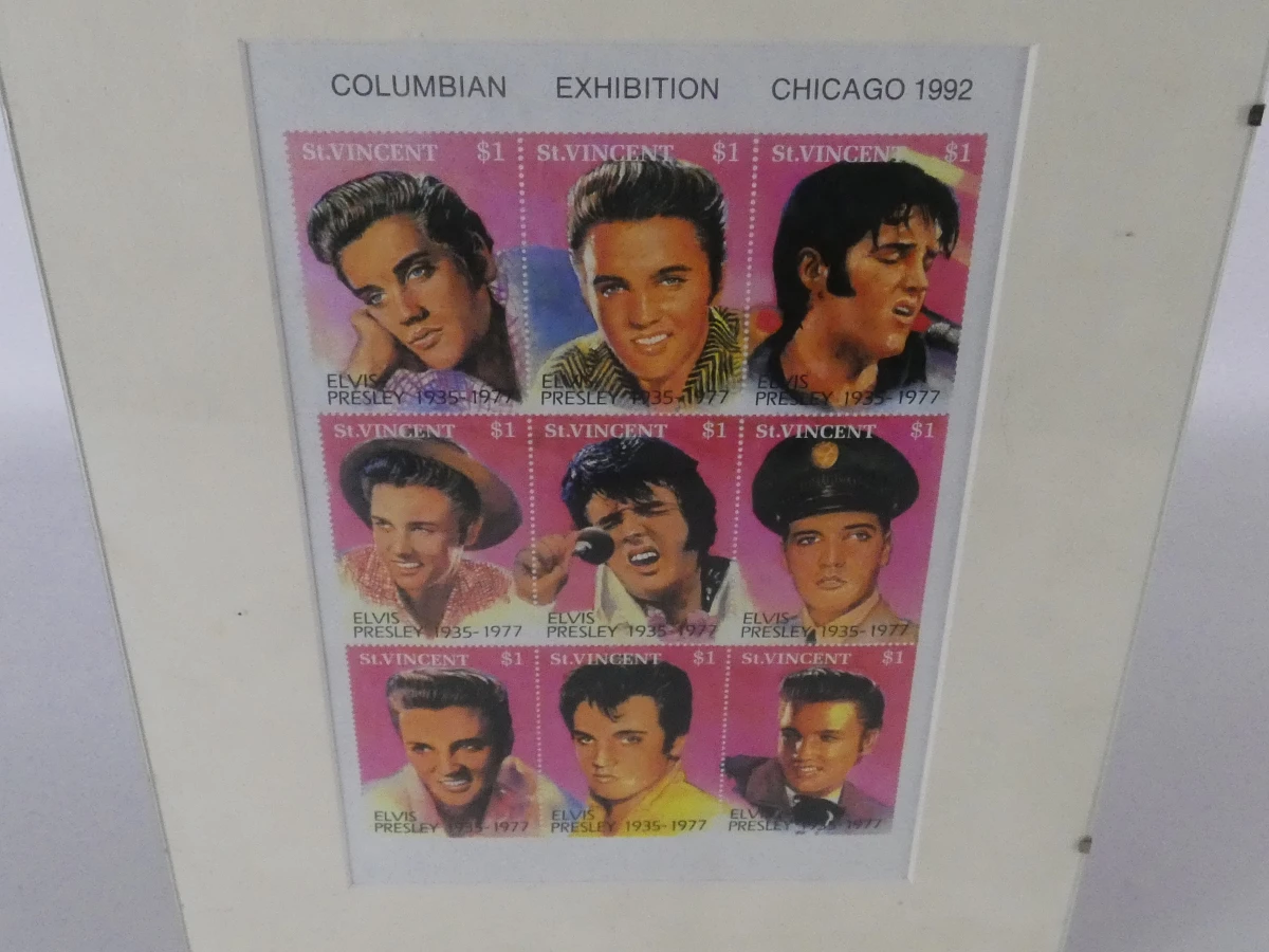 Elvis Presley verzamelset: platen, metalen borden en postzegel - foto 4