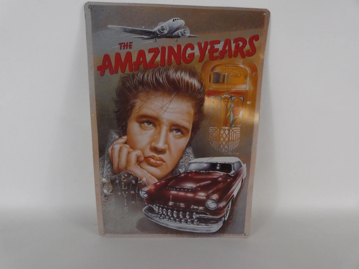 Elvis Presley verzamelset: platen, metalen borden en postzegel - foto 7