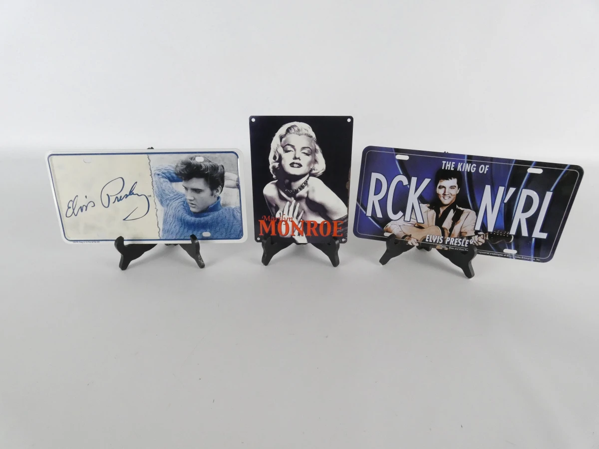 Elvis Presley verzamelset: platen, metalen borden en postzegel - foto 21