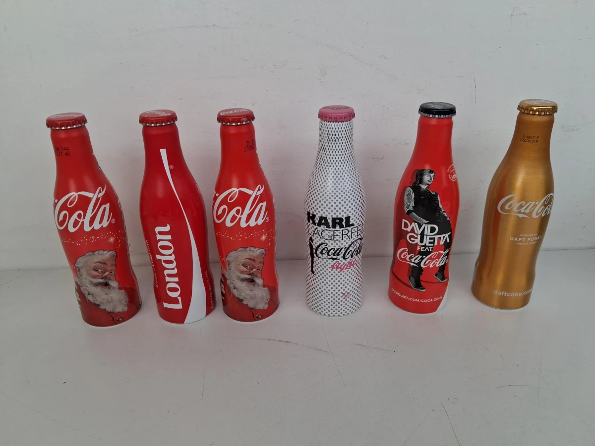 21 ongeopende limited-edition aluminium Coca-Cola flessen - foto 3