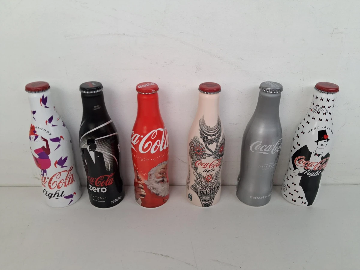 21 ongeopende limited-edition aluminium Coca-Cola flessen - foto 2