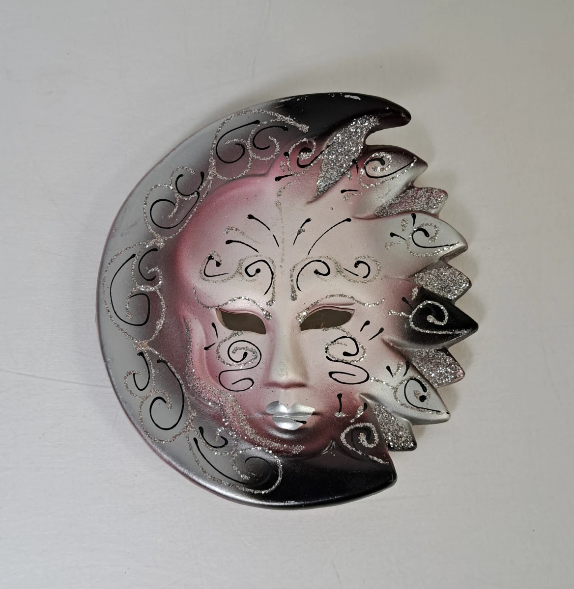 Set van 5 Venetiaanse decoratieve maskers handgeschilderd - foto 4