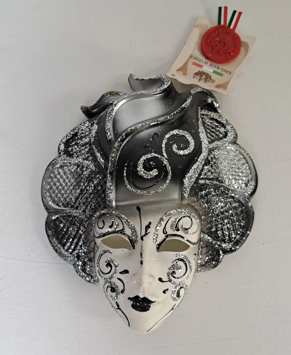 Set van 5 Venetiaanse decoratieve maskers handgeschilderd - foto 6