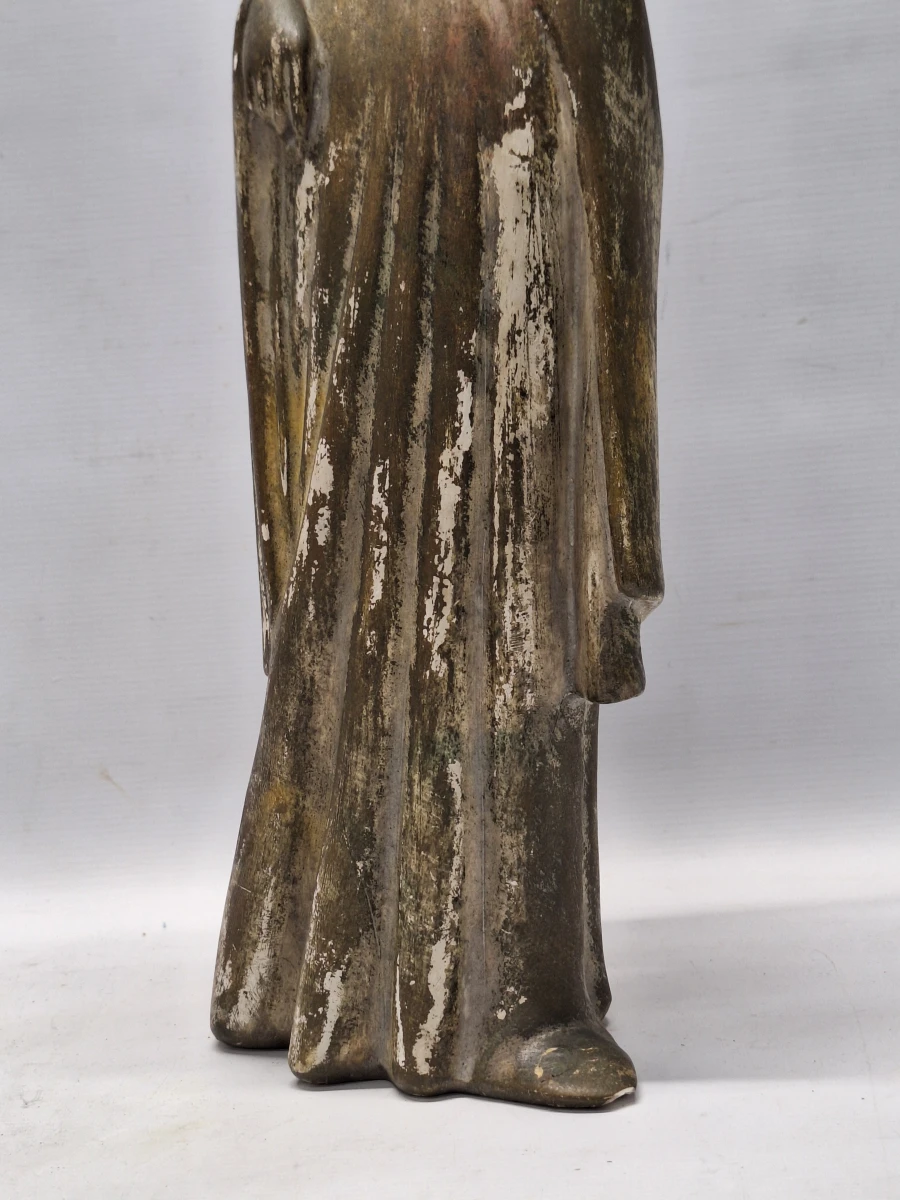Vintage Art Deco beeld ‘Bourgondische Dame’ - jaren ’40 of Vintage Art Deco Beeld van adellijke dame (Jaren '40) - foto 4