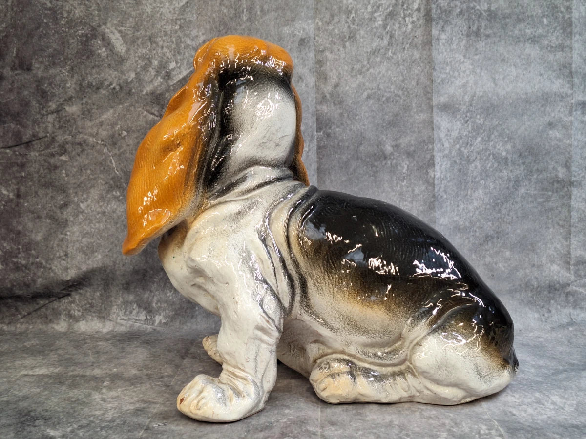 Vintage keramiek beeld van een Basset Hound - foto 3